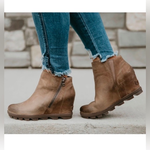 Sorel Shoes Sorel Joan Of Arctic Wedge Ii Zip Ankle Leather Boots